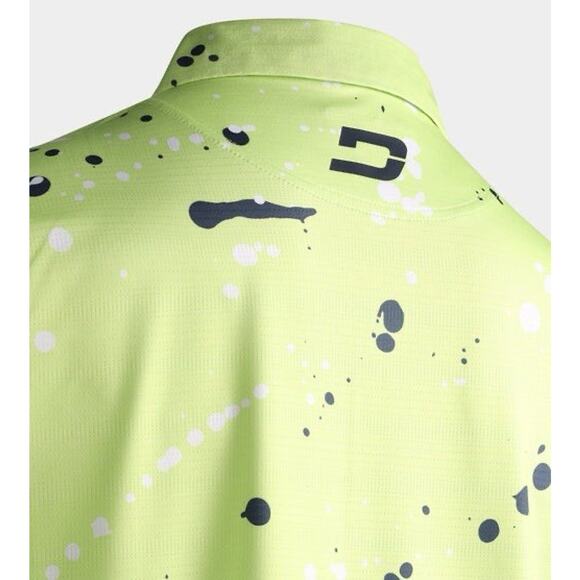 DRUIDS GOLF POLO LIME GREEN Paint SPLATTER PRINT NWT SIZE XL 🔥 🔥 - Picture 3 of 3